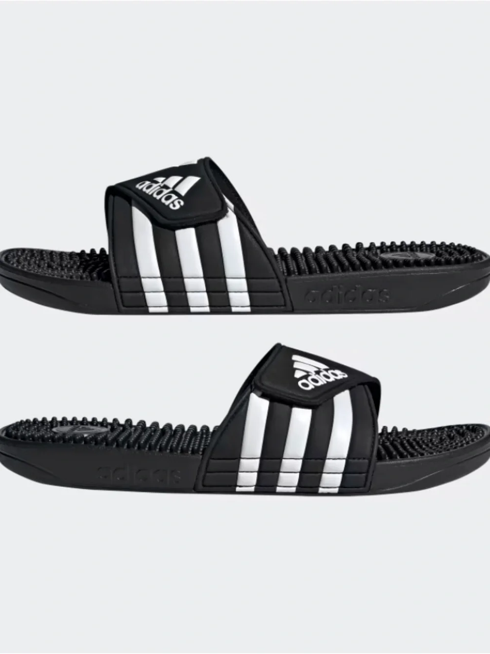 adidas Men’s Black/White Adissage Slide Sandals